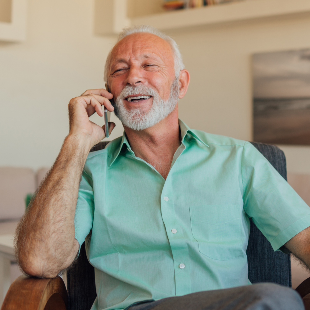 Individual using phone
